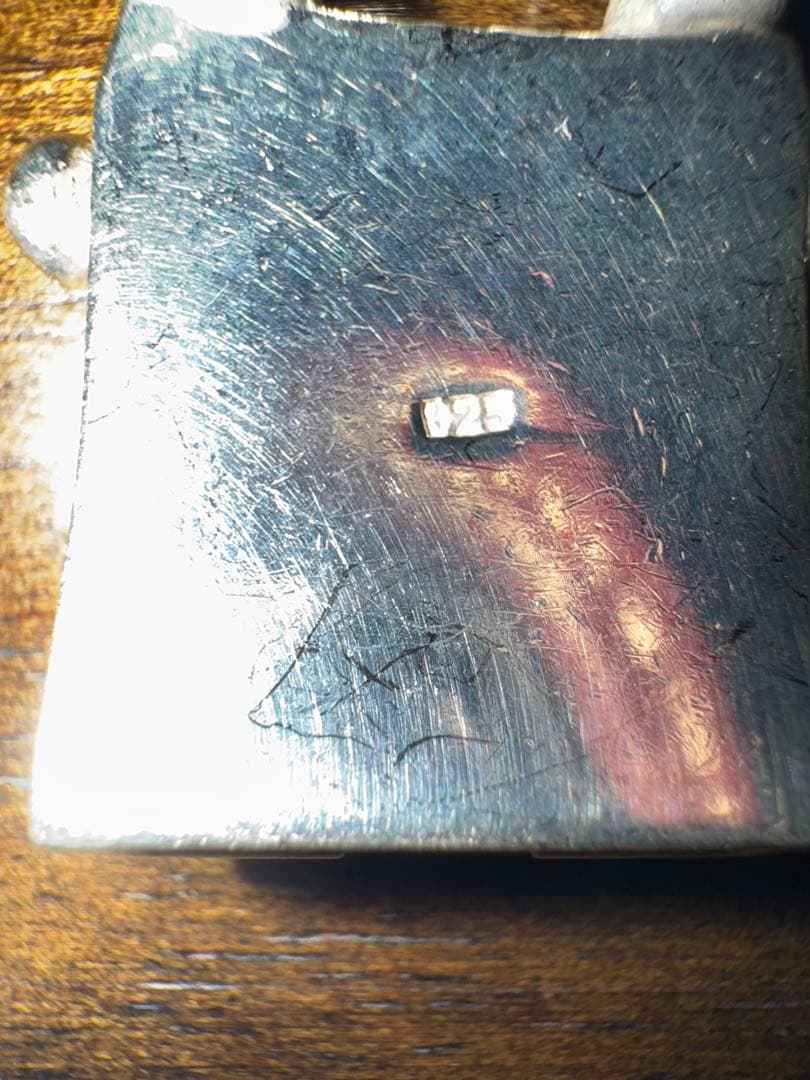 極太シルバーブレスレット重量感925刻印有り