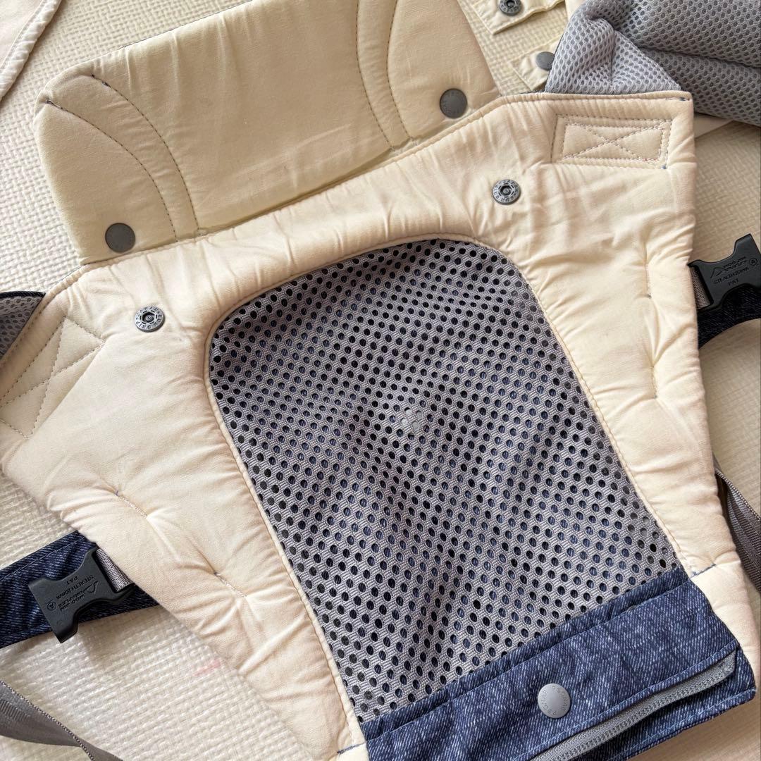 ポグネー ヒップシート ミキハウス 抱っこ紐 インディゴブルー