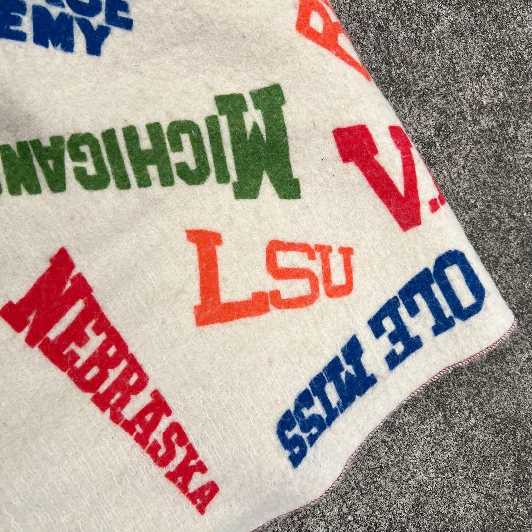 激レア 状態良 50s ビンテージ カレッジペナント ブランケット U