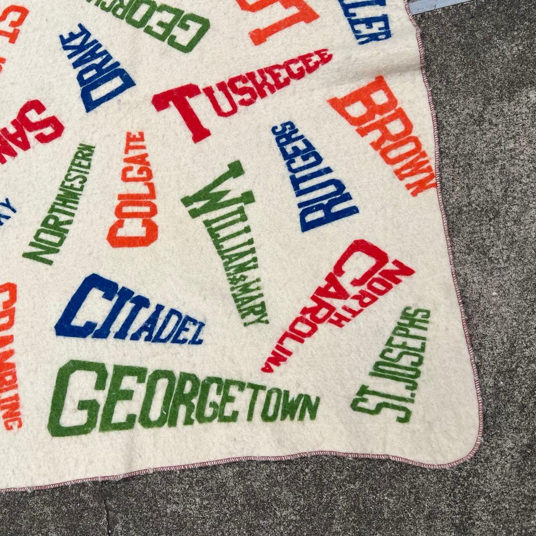 激レア 状態良 50s ビンテージ カレッジペナント ブランケット U