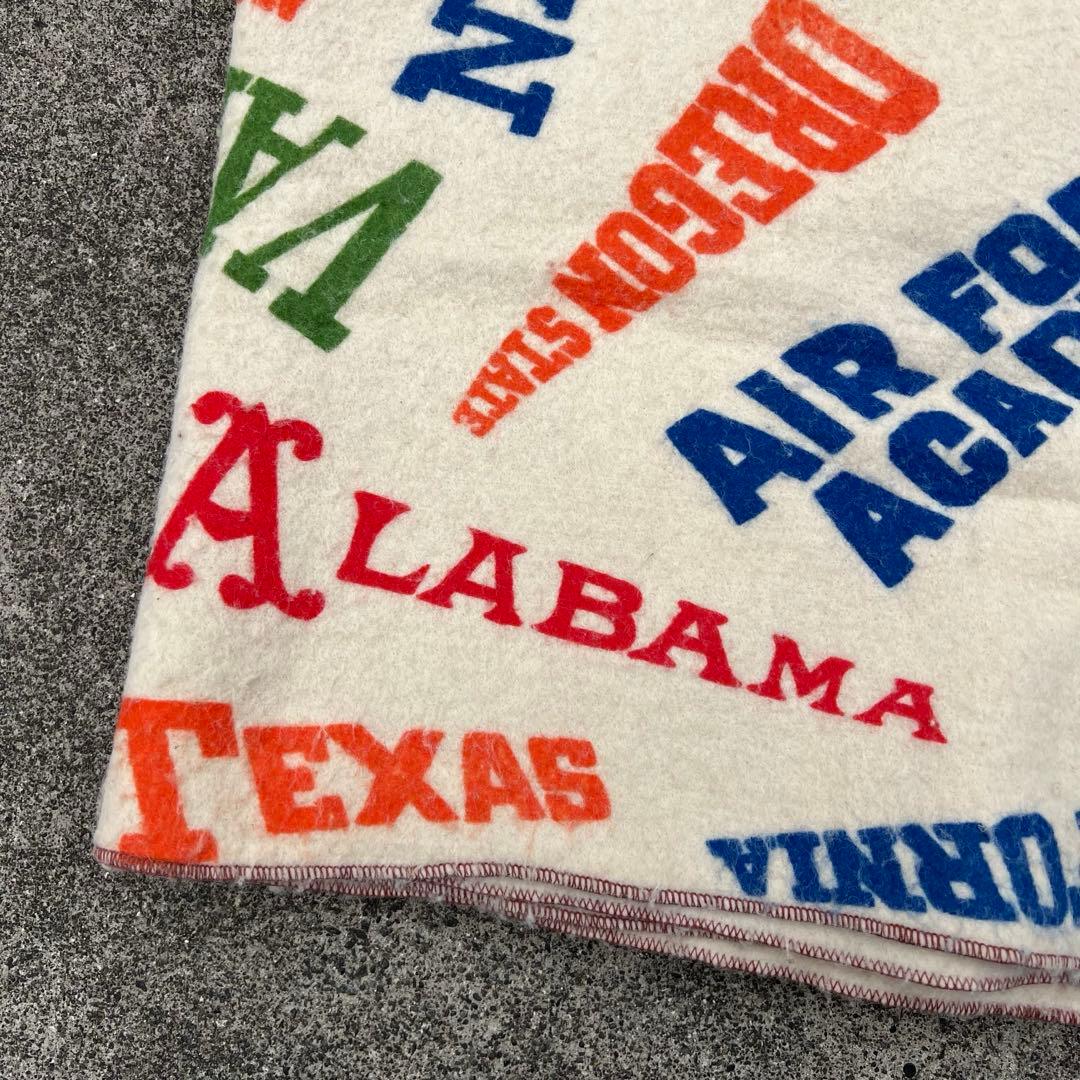 激レア 状態良 50s ビンテージ カレッジペナント ブランケット U