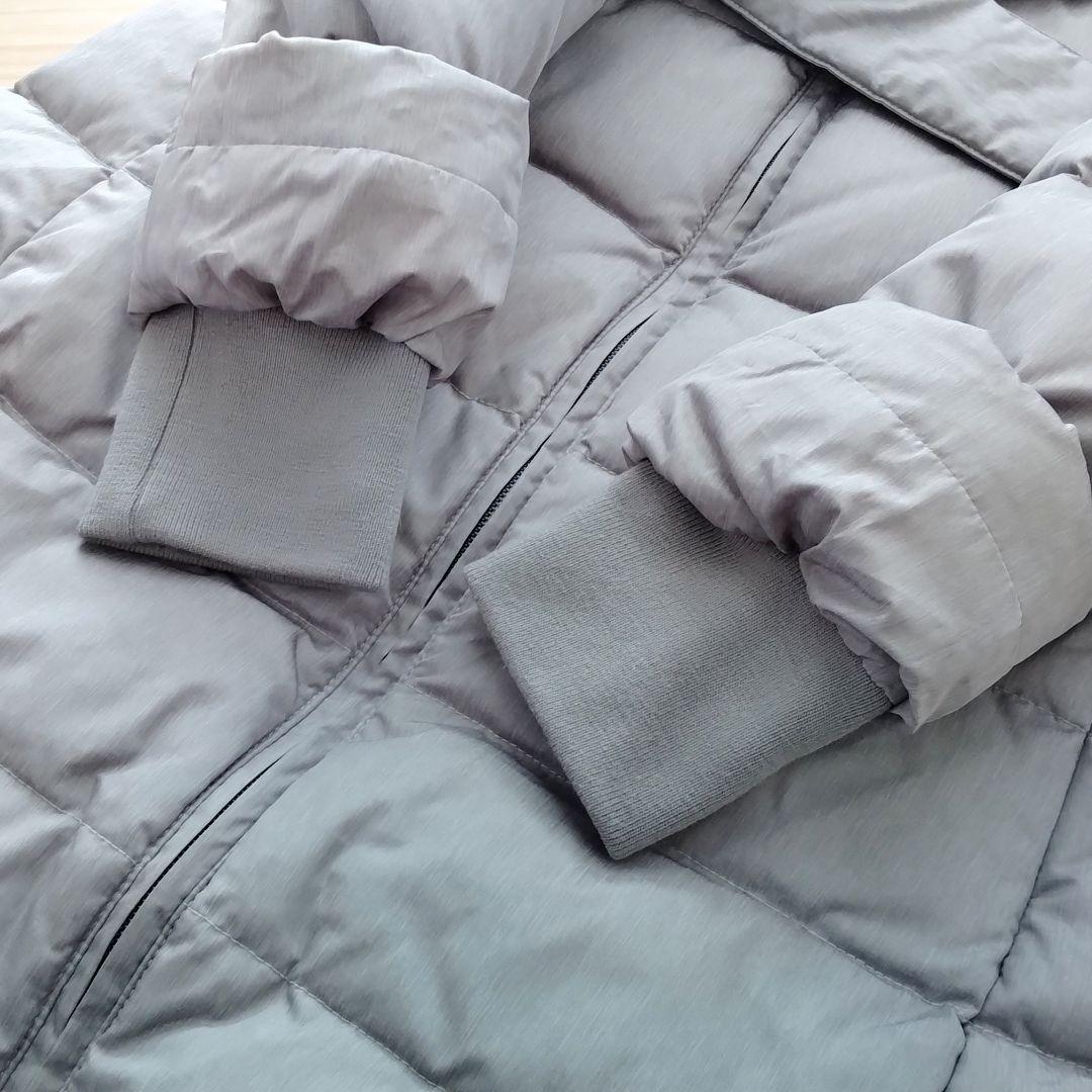 フォックスファー ロングダウンコート S グレー