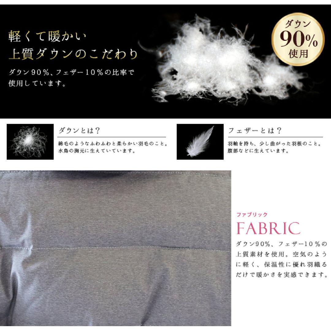 フォックスファー ロングダウンコート S グレー