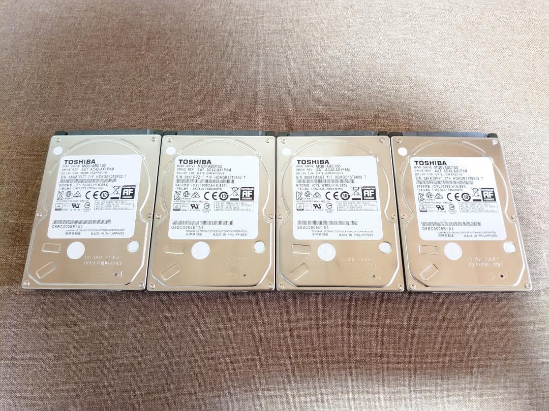 ✨4個セット✨HDD 1000GB✨大容量1TB✨2.5インチ✨06-01