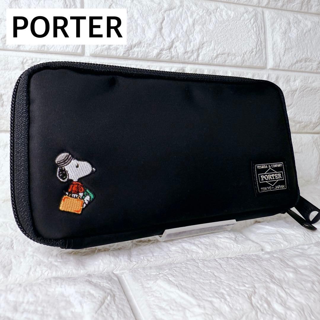 未使用級✨JOE PORTER ポーター スヌーピー PEANUTS 長財布 黒