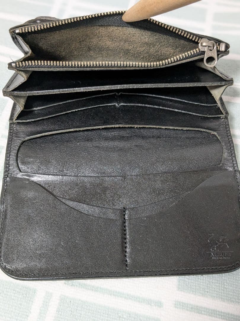 アルズニ　ALZUN　ダイヤモンドパイソンヘビ革本革長財布 ライダースウォレット