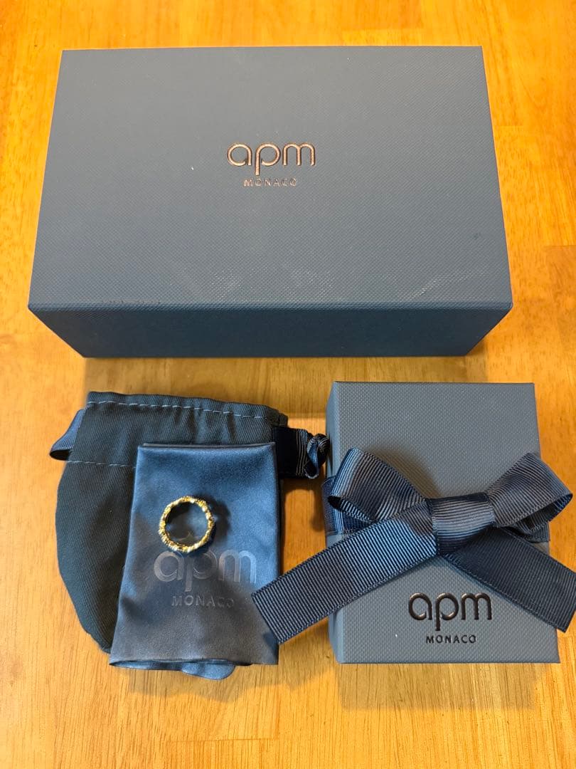 apm MONACO ハート型リング　マラカイト　10号