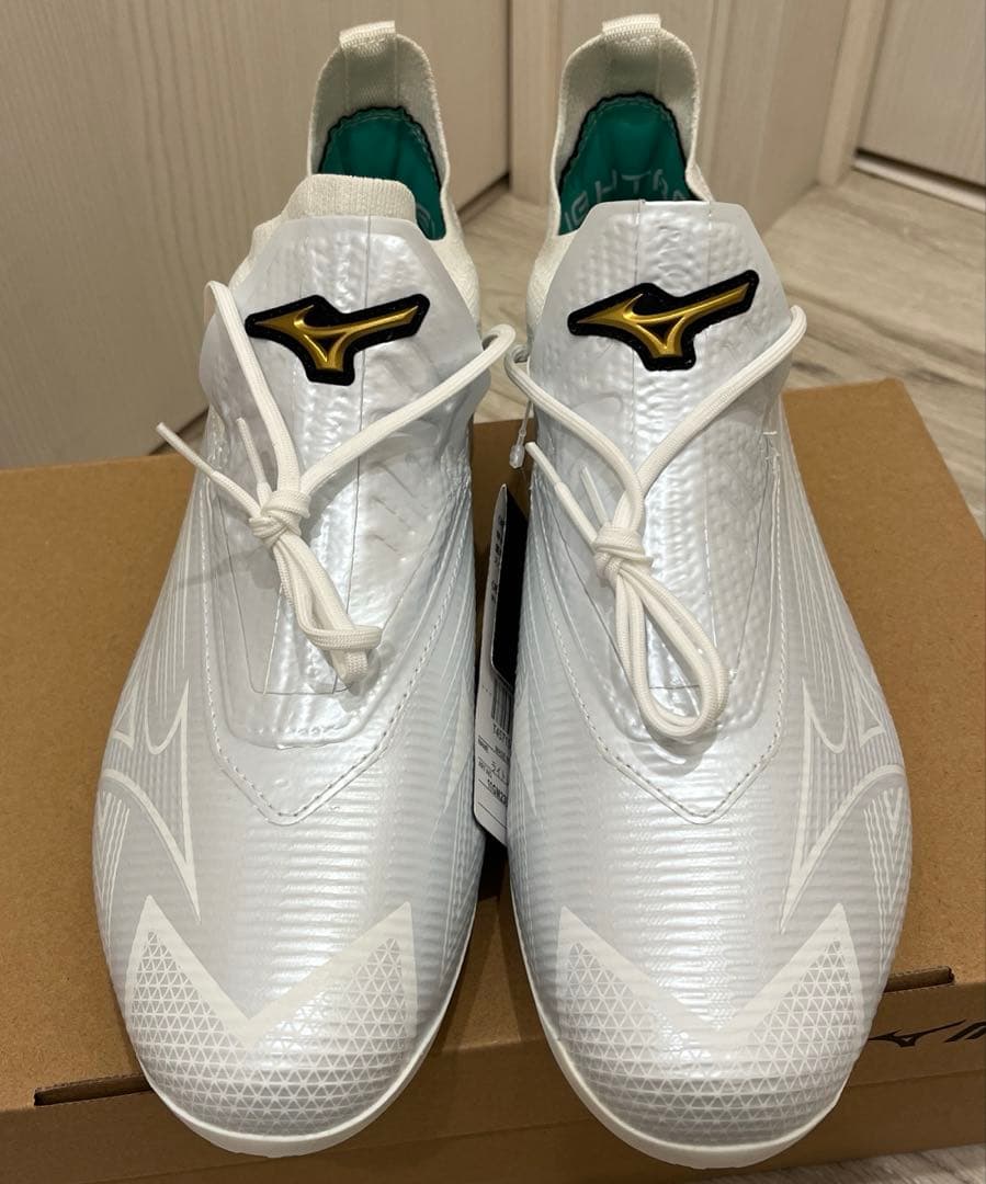 【汰誠　岡本】野球用白スパイク　ミズノライトレボプロGS