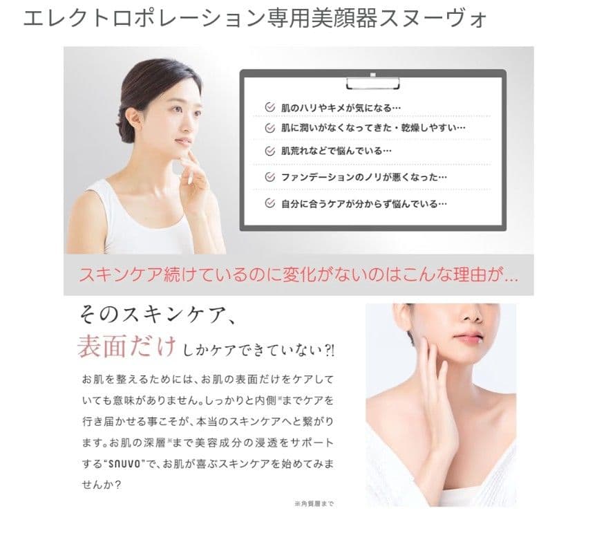 【美品】エレクトロポレーション専用美顔器 SNUVO