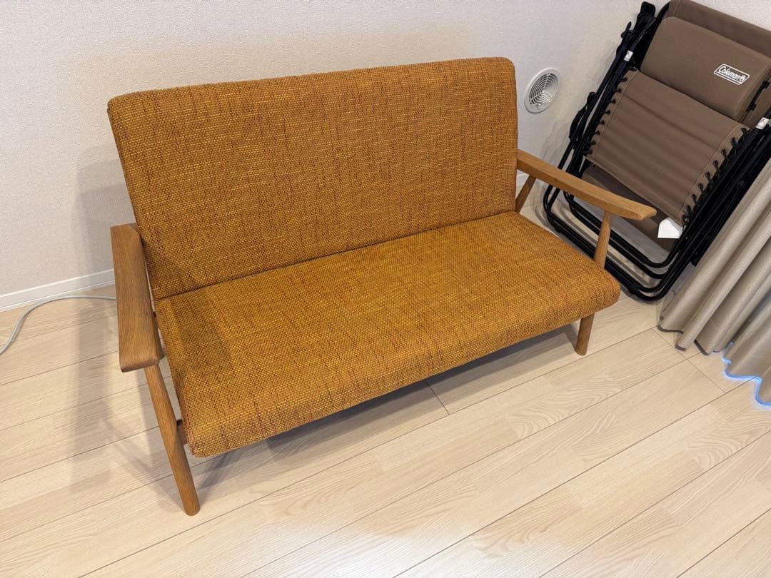 NOCE 2人掛けソファ オレンジ