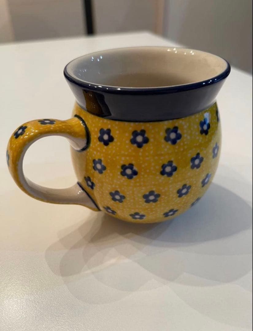 【てる猫】ポーリッシュポタリー　ティーポットとマグカップのセット