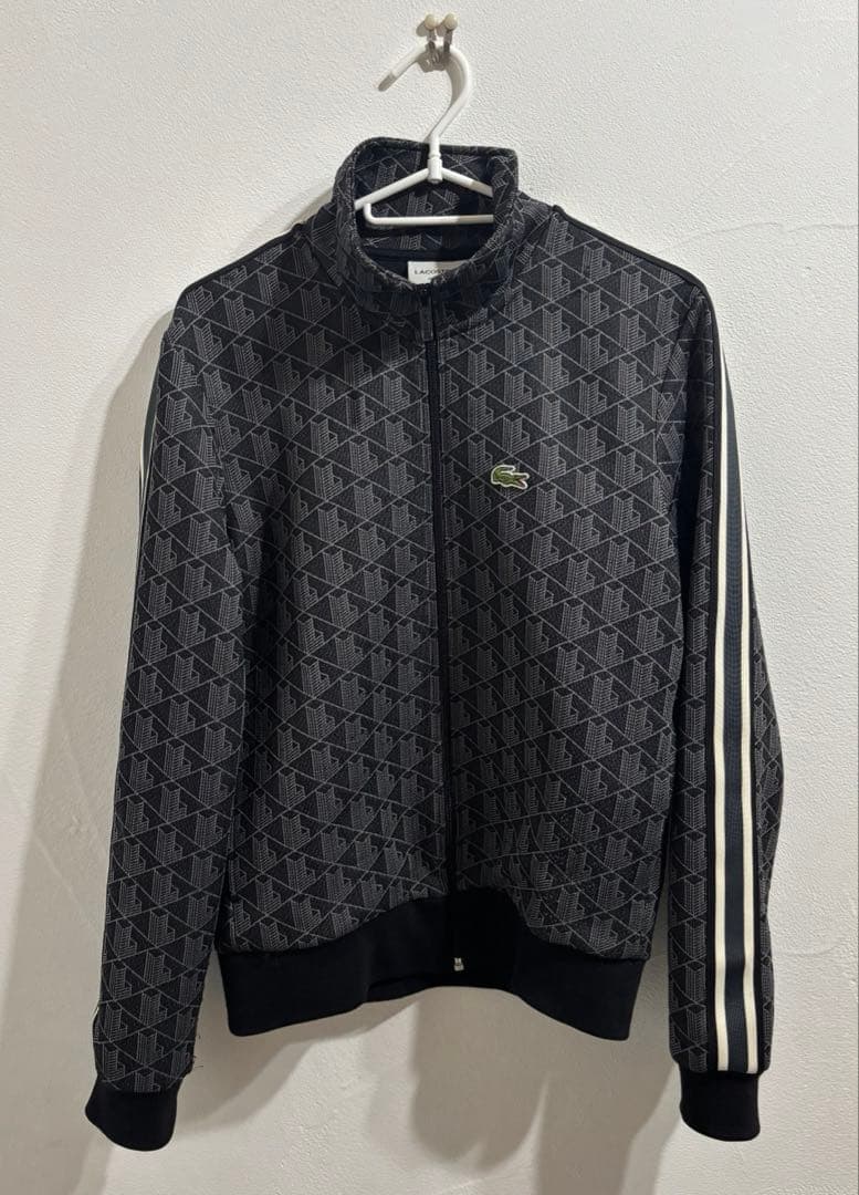 ラコステ　モノグラムジャガード　トラックジャケット S