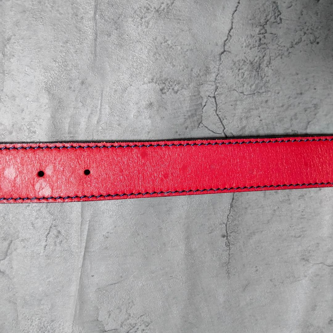 S*y様 希少✨ヴィヴィアンウエストウッド ベルト オーブ スカル レザー レッ