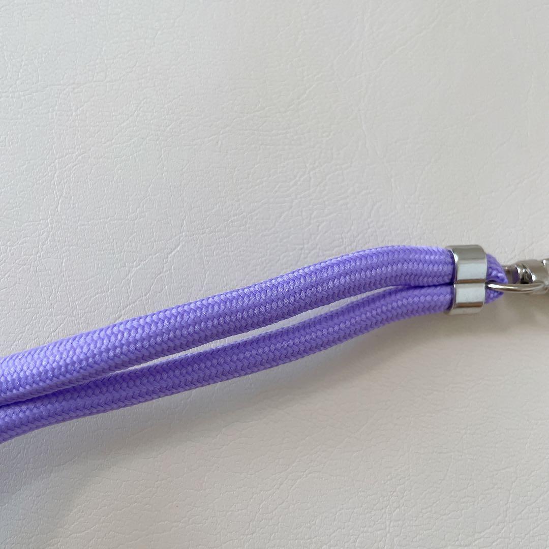 スマホ ショルダーストラップパープル 全端末に対応 長さ調節可能