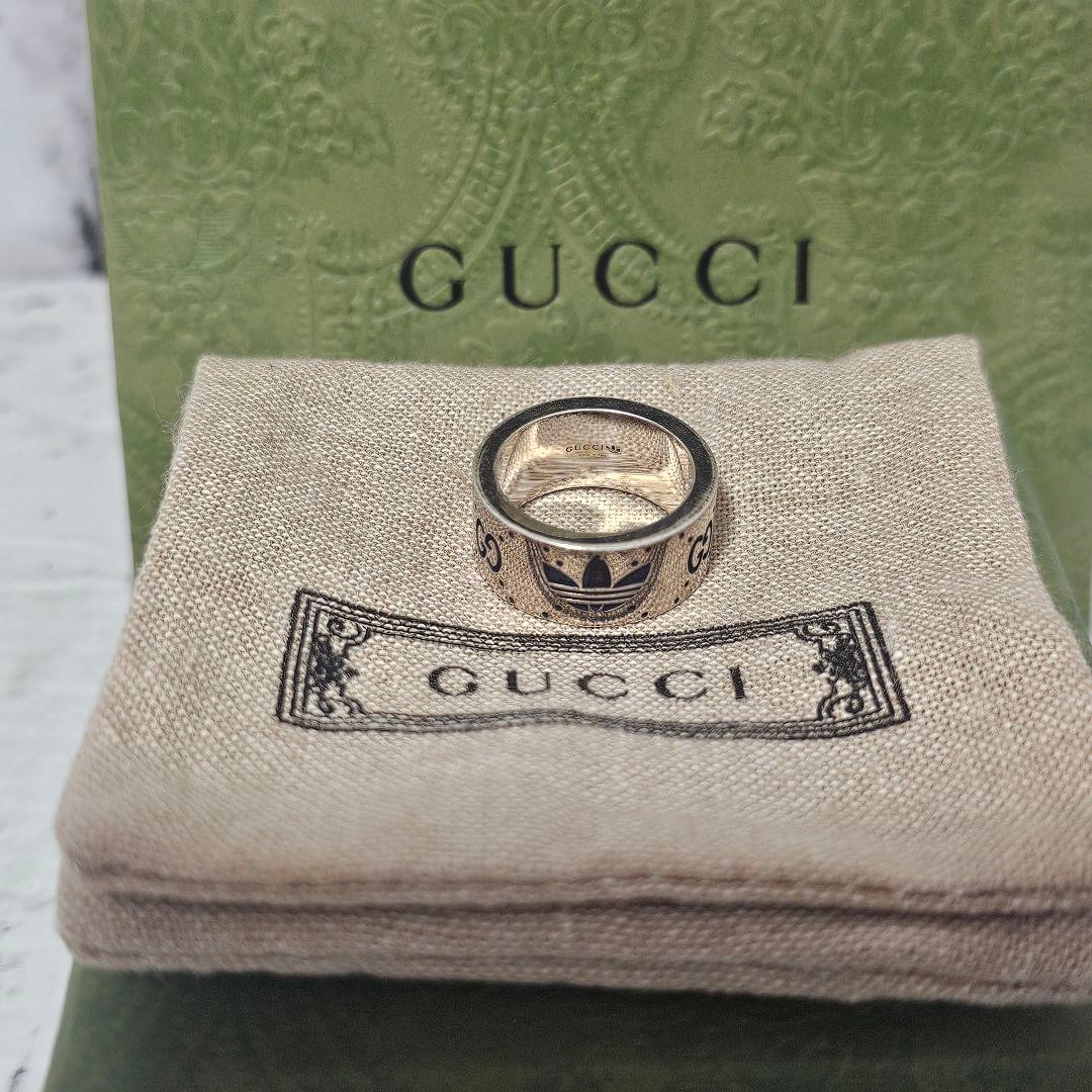新品 未使用 GUCCI adidas グッチ アディダス リング 指輪 13号