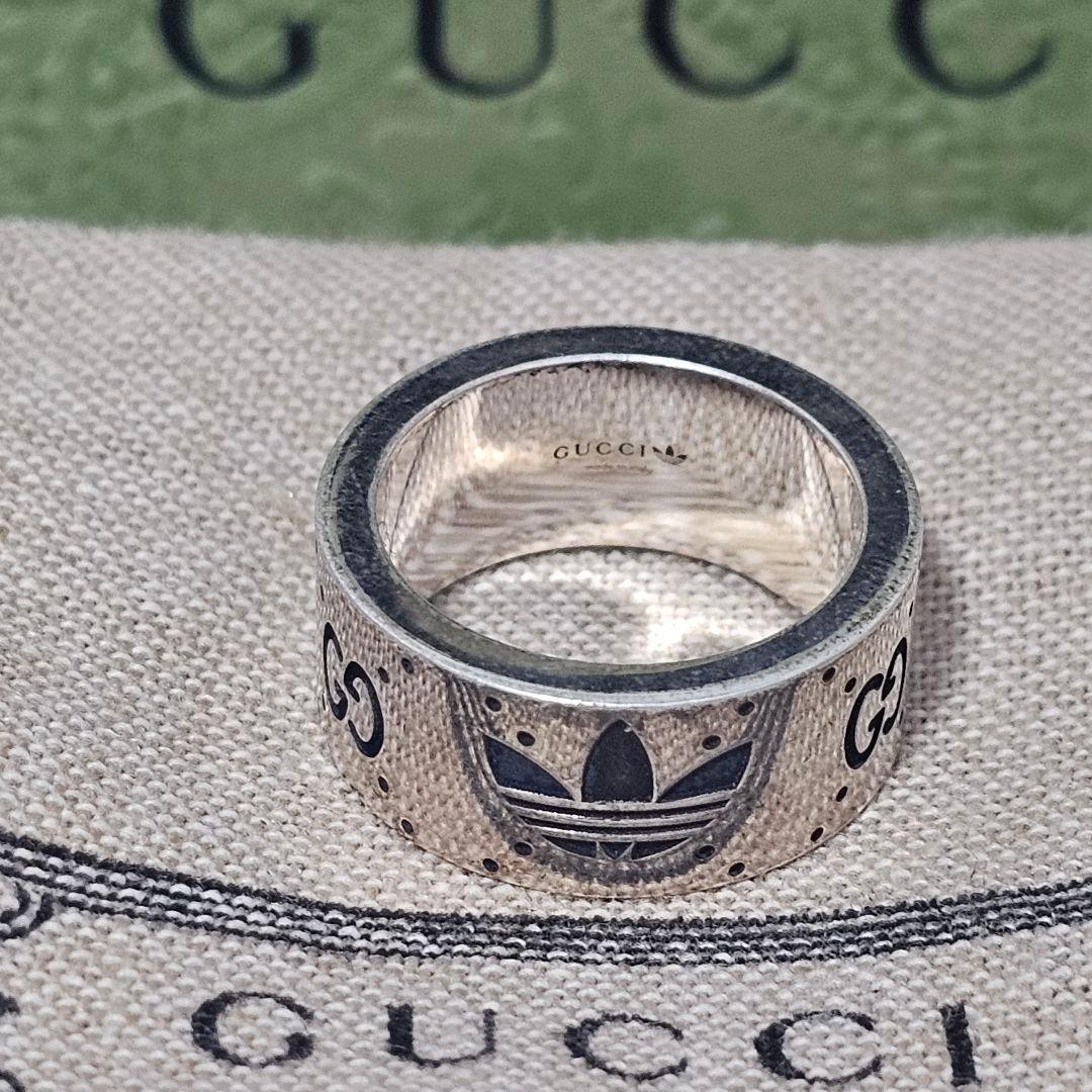新品 未使用 GUCCI adidas グッチ アディダス リング 指輪 13号