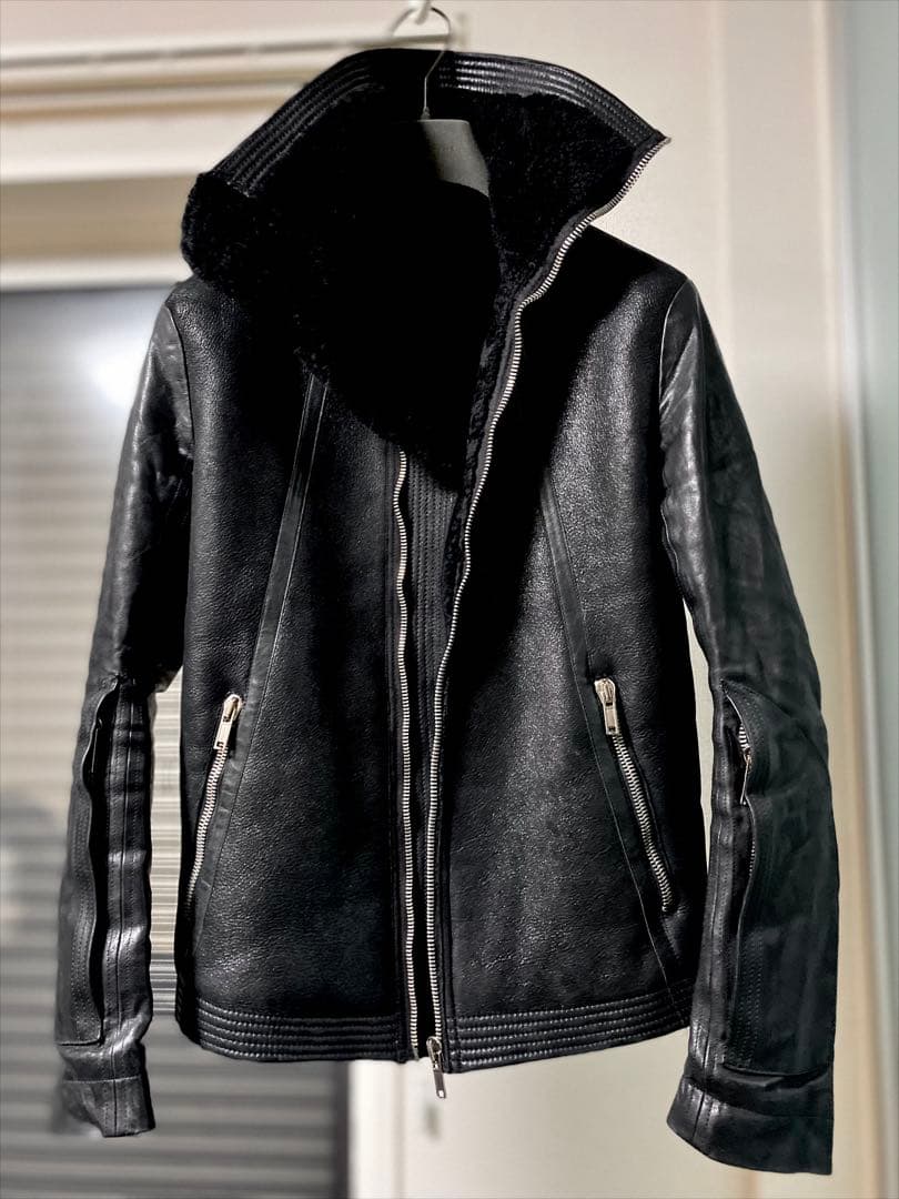 ジャケット・アウター Rick Owens mouton leather jacket drkshdw