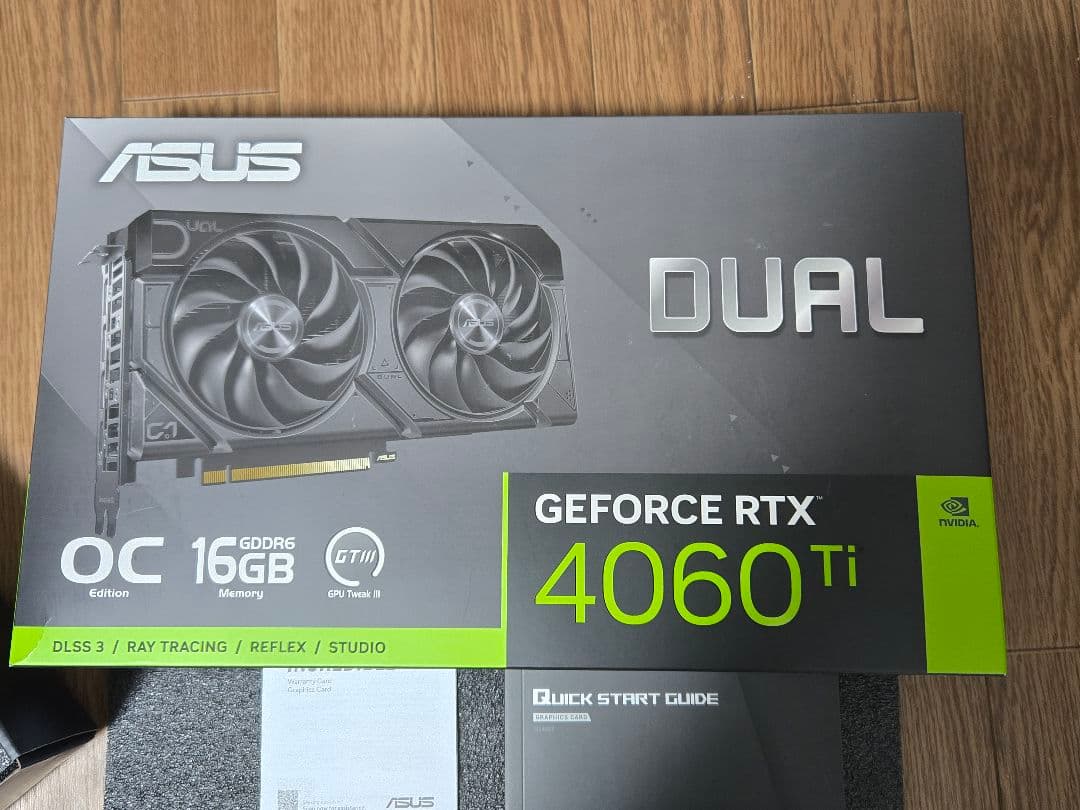 ASUS DUAL-RTX4060TI-O16GB グラフィックボード グラボ