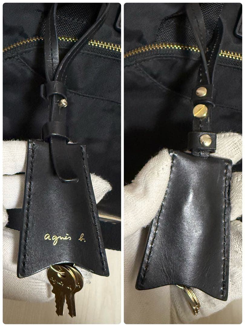 【美品】agnes b. VOYAGE ボストンバッグ 2way ブラック