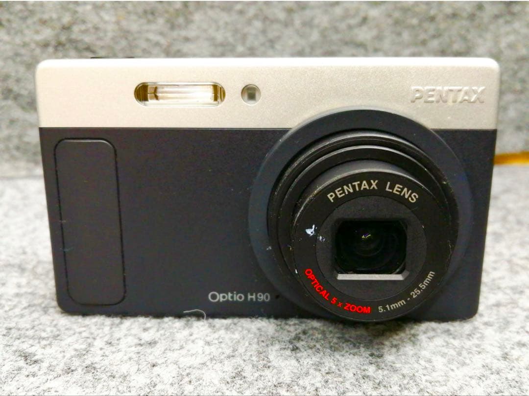 PENTAX optio H90 ブラック×シルバー　コンパクトデジタルカメラ