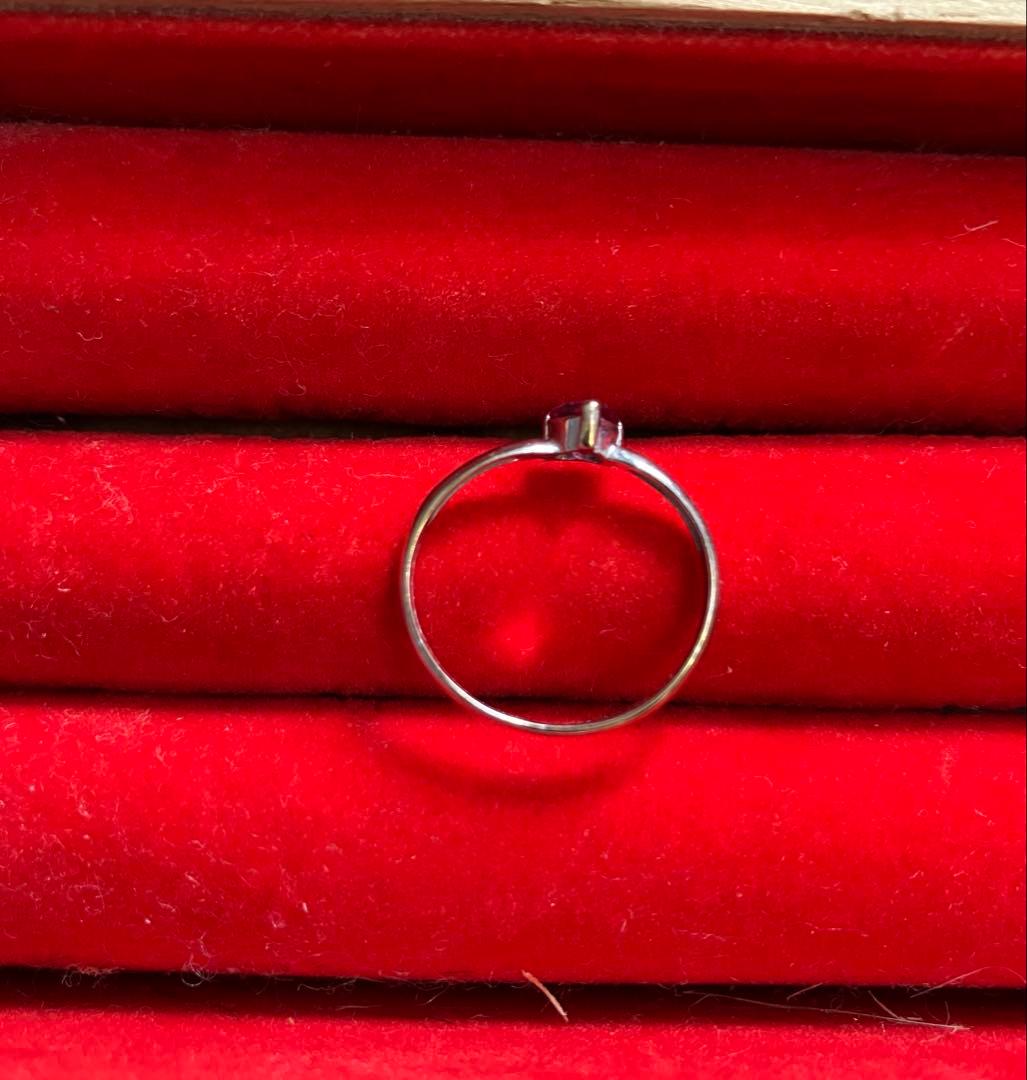 お値下げ！ハートが可愛いルビーリング　ジュエリーマキ　ホワイトゴールド