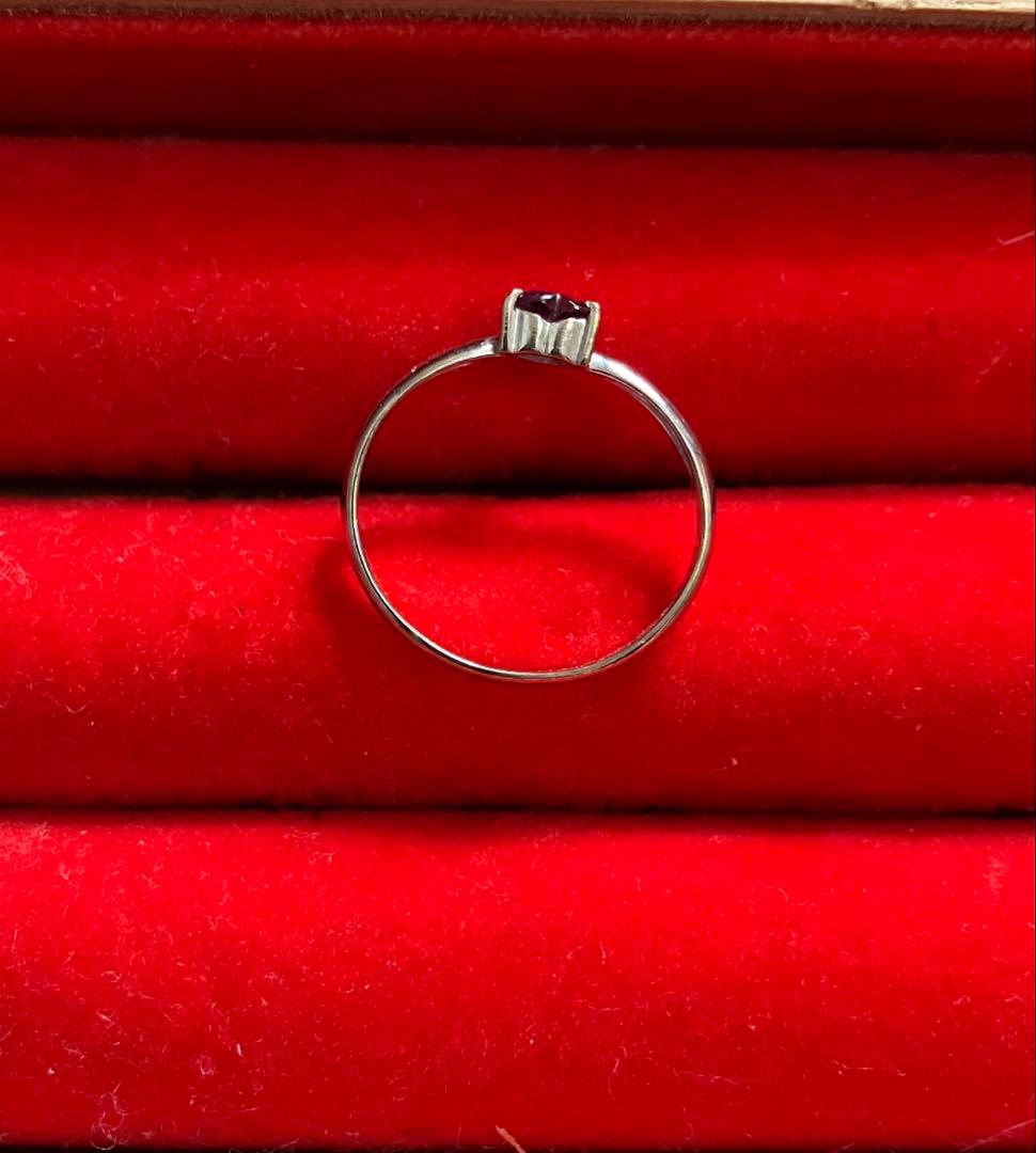 お値下げ！ハートが可愛いルビーリング　ジュエリーマキ　ホワイトゴールド