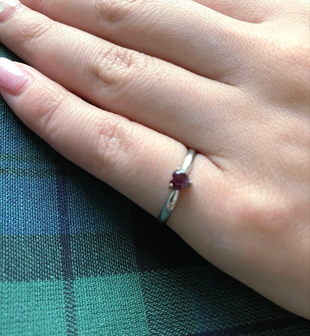 お値下げ！ハートが可愛いルビーリング　ジュエリーマキ　ホワイトゴールド