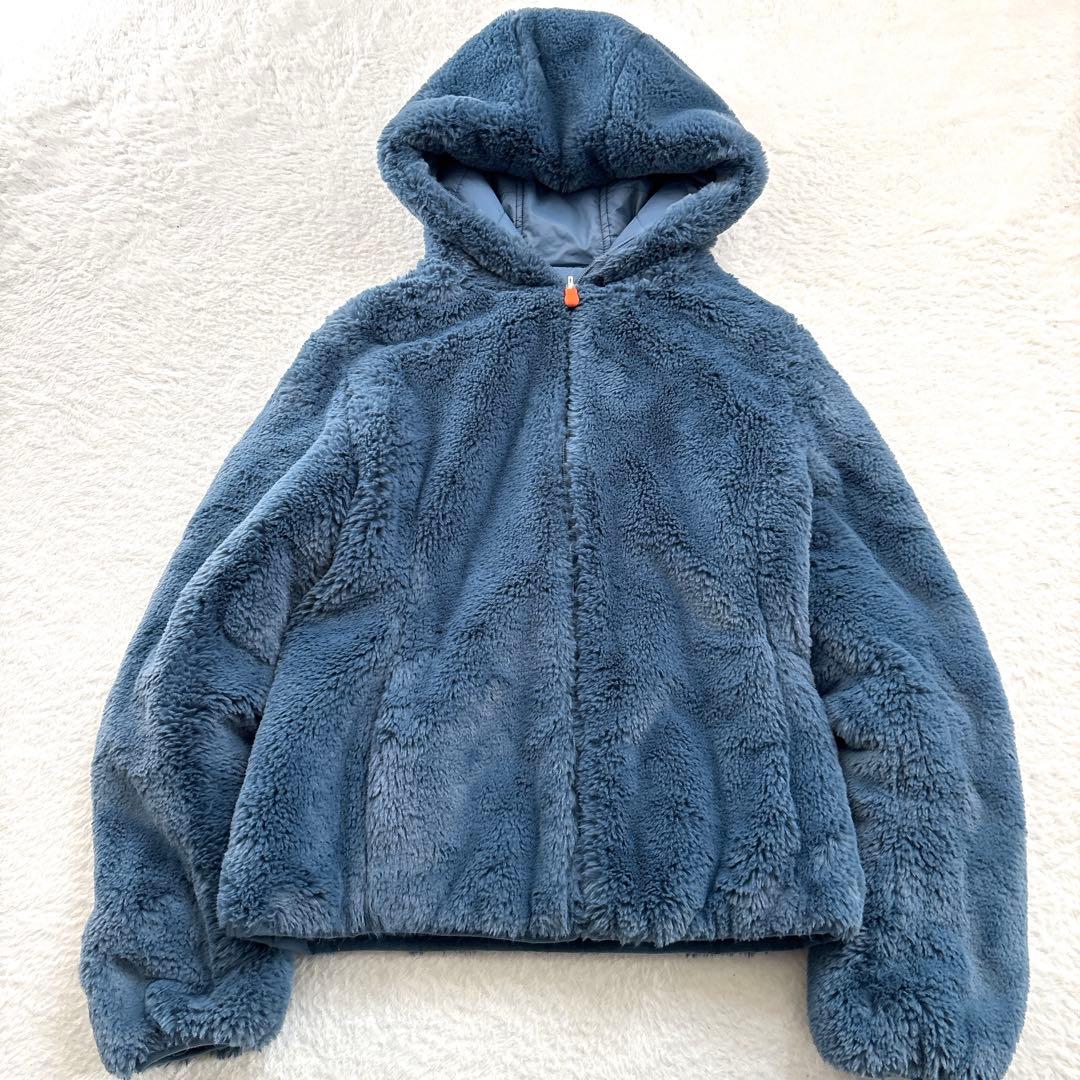 【美品】SAVE THE DUCK リバーシブル ファー ジャケット フード