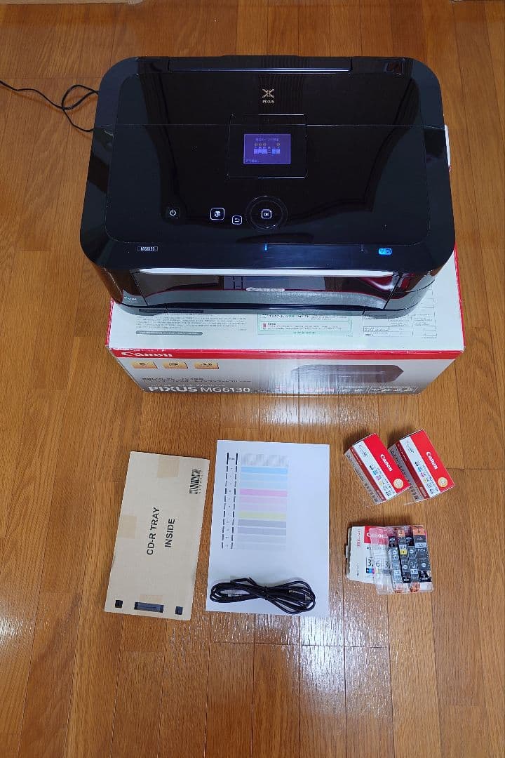 スマホ印刷対応！未使用純正インク2箱付！Canon PIXUS MG6130