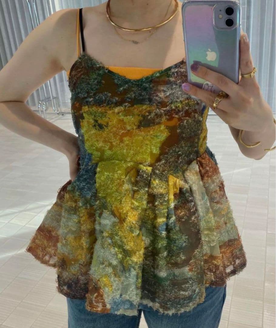 【未使用】　MEDI RACHEL FLUFFY ART CAMISOLE