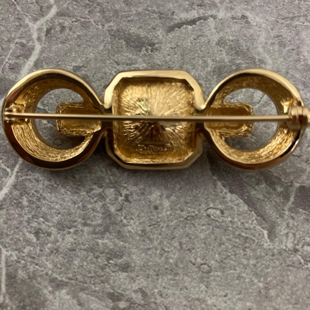 Christian Dior クリスチャン ディオール ラインストーン ブローチ