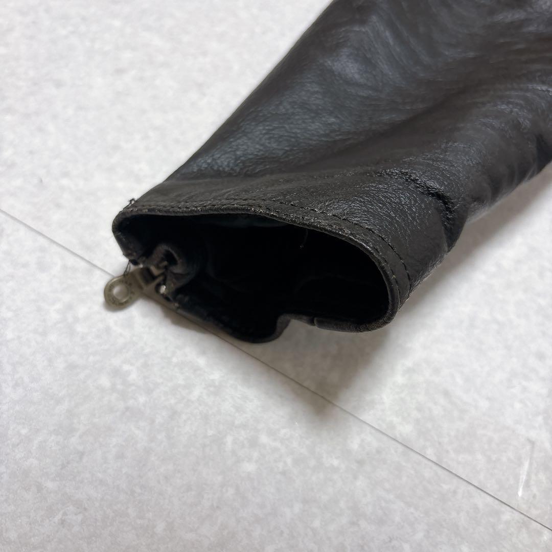 ⭐美品⭐ハーレーダビッドソン シングル ライダースジャケット ロゴ 刺繍 XXL