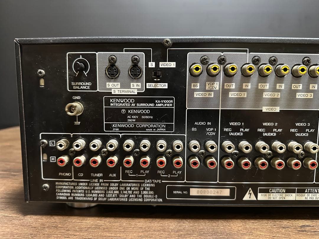 KENWOOD KA-V1000R AVサラウンドアンプ