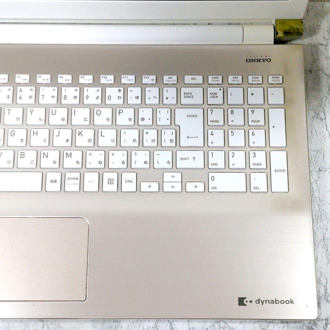 AT6 東芝 薄型 ノートパソコン WEBカメラ 大容量 ゴールド 1TB