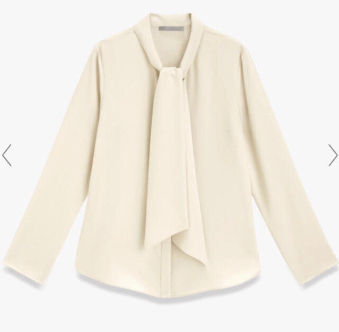 セオリーリュクス　ボウタイブラウス　HEAVY PEARL