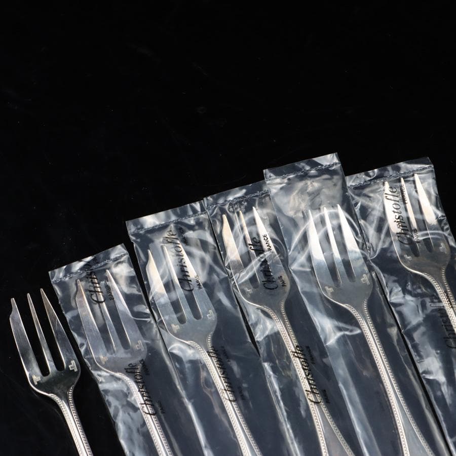 Y2798-5 クリストフル パール ケーキフォーク 6本セット