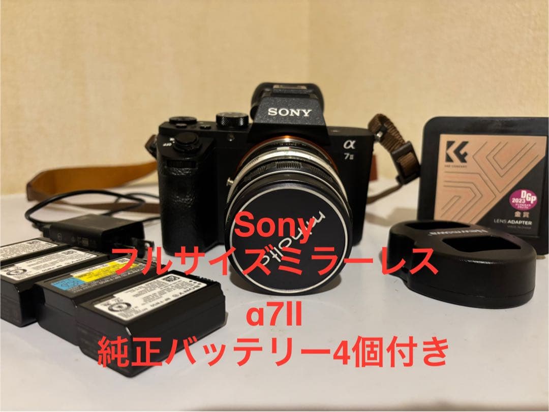 Sony α7II ミラーレスカメラ バッテリー4個付き