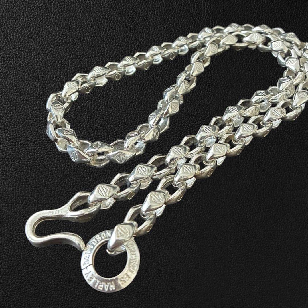 S925刻印　ネックレス　ウォレットチェーン　ヴィンテージ　重厚感　人気　フック