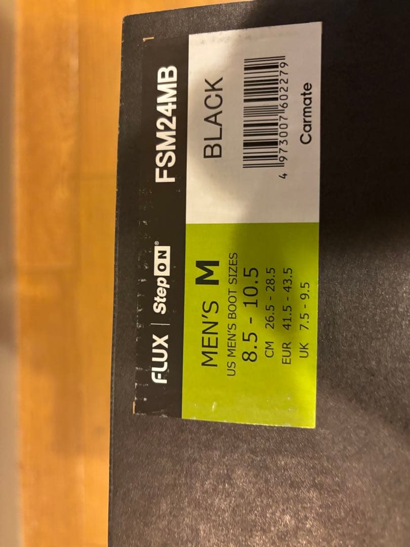 FLUX step on ビンディング 【M】ブラック　ステップオン