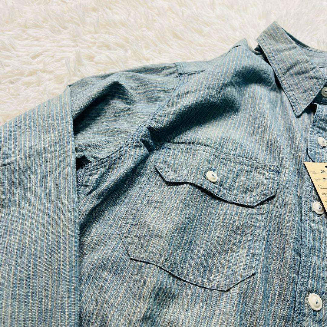 トップス MOMOTARO JEANS Gacha Pocket Stripe shirt