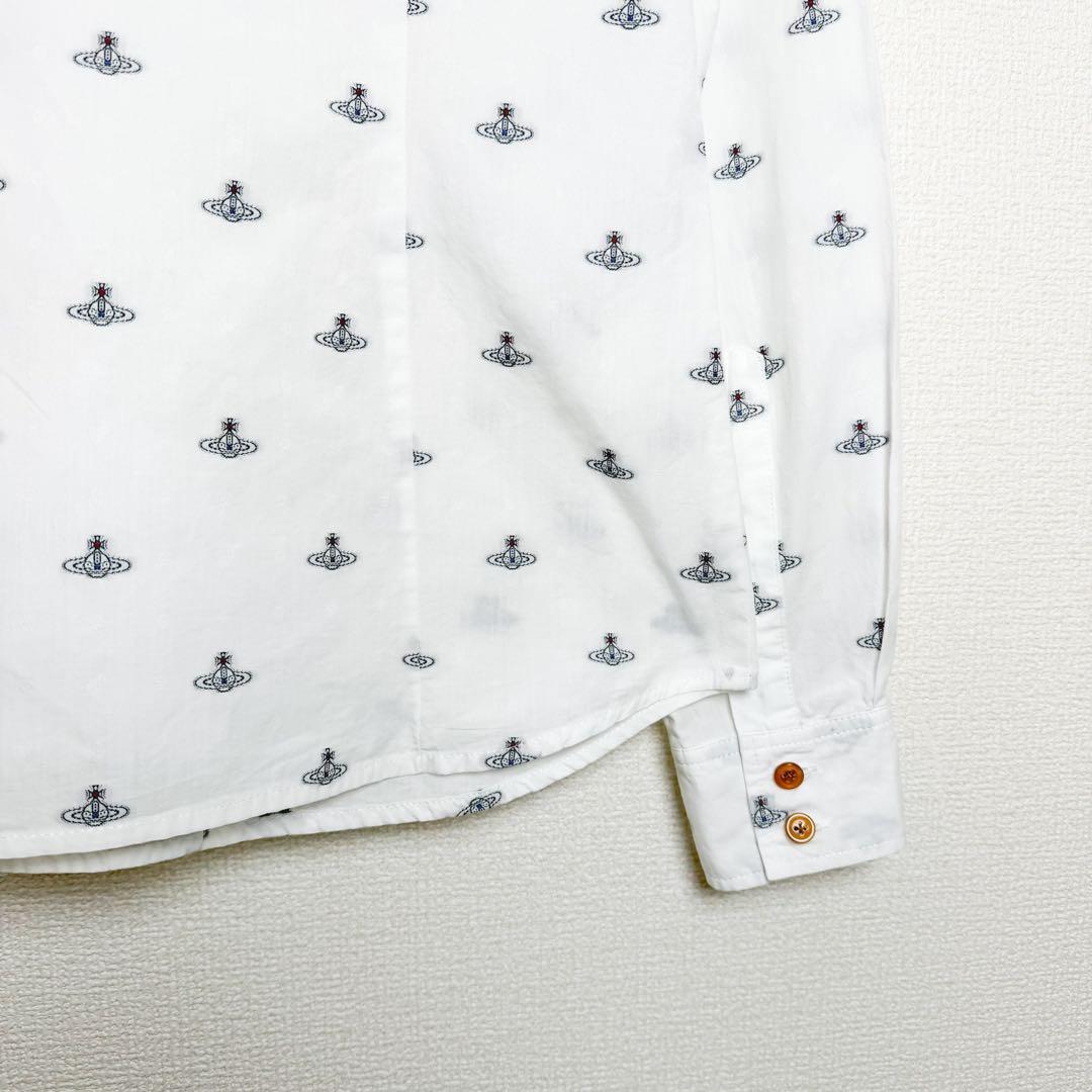 楽一番　ヴィヴィアンウエストウッド　総柄　オーブ　シャツ　丸襟