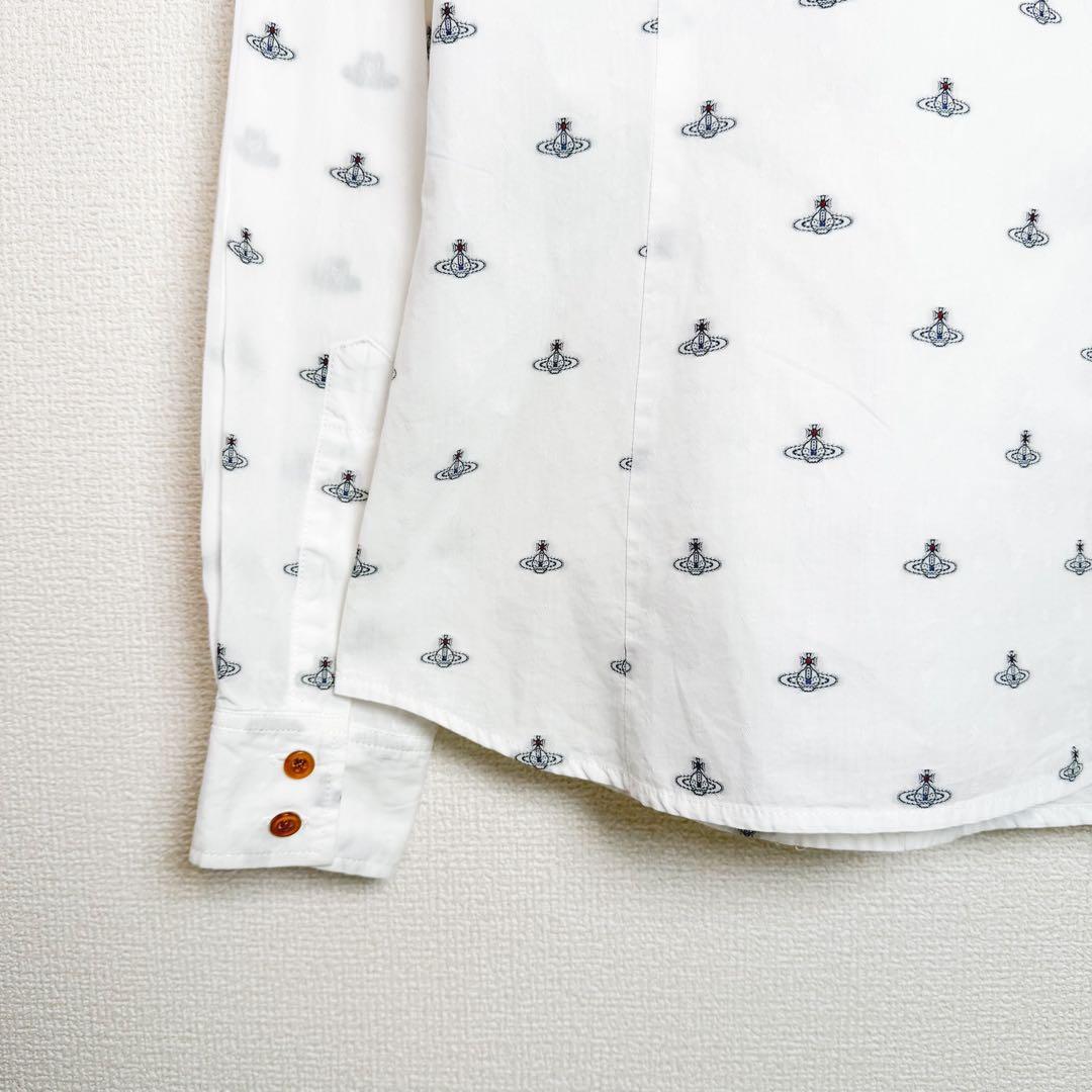 楽一番　ヴィヴィアンウエストウッド　総柄　オーブ　シャツ　丸襟