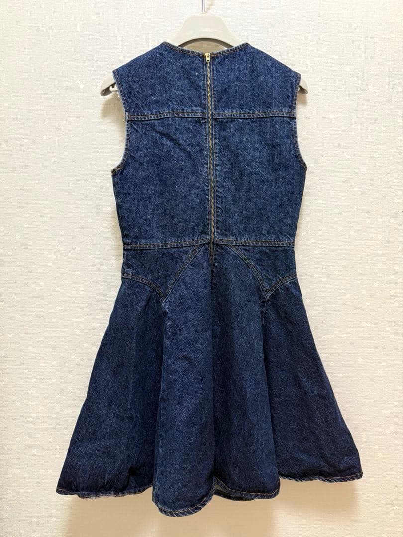 self-portrait デニムノースリーブワンピース UK8