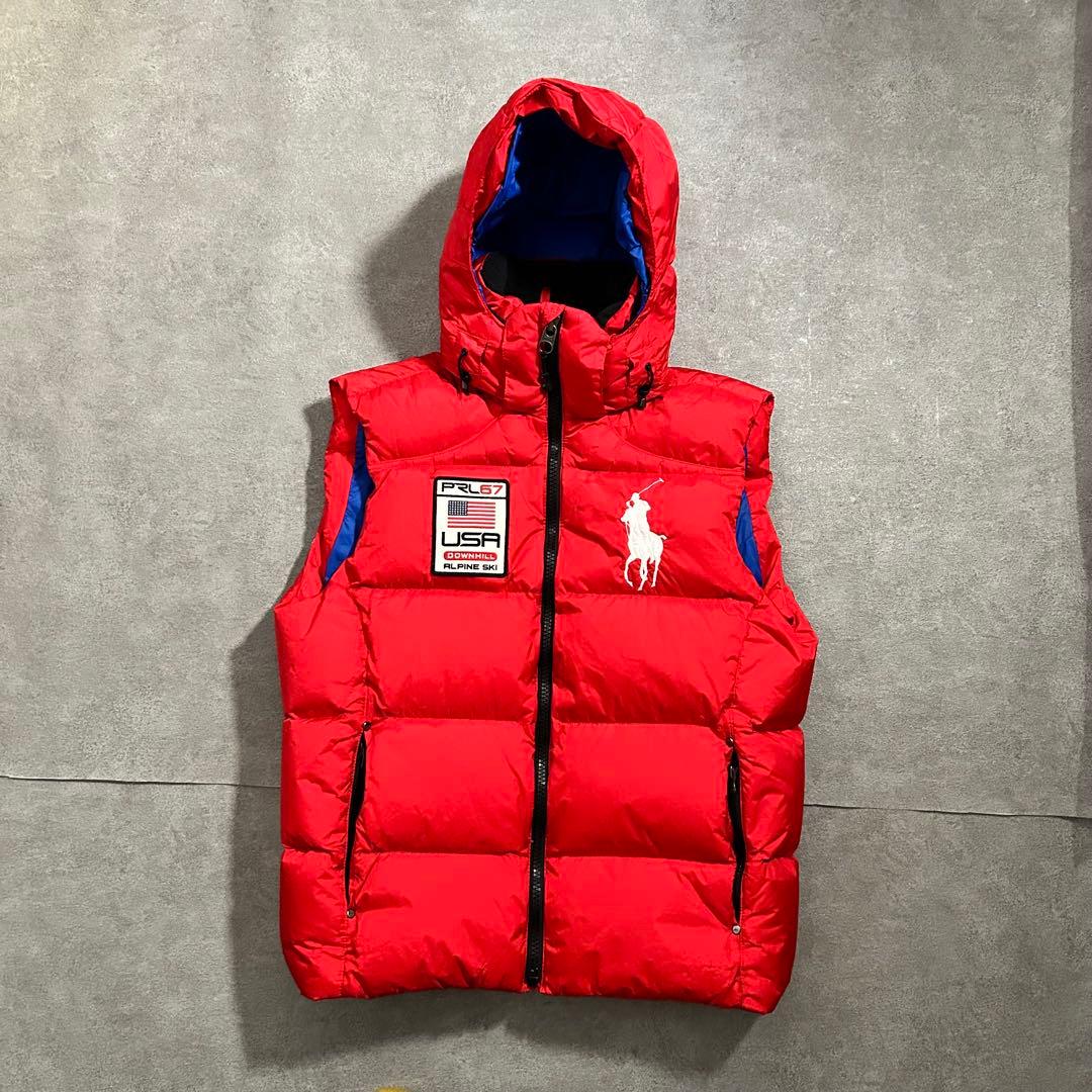 POLO by Ralph Lauren ダウンベスト 赤 ビッグポニー USA