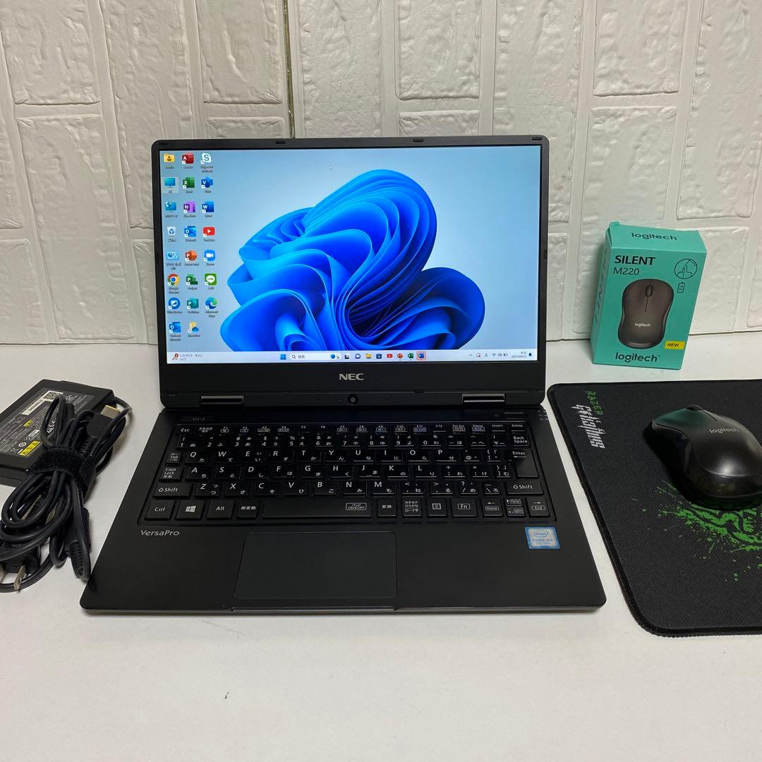 Windows11オフィス2024年Core M3 SSD 美品NECノートPC