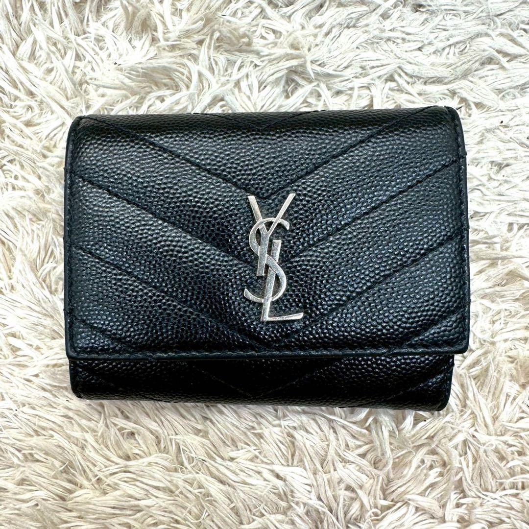 【美品】サンローラン キーケース 6連キーケース ブラック シルバーロゴ