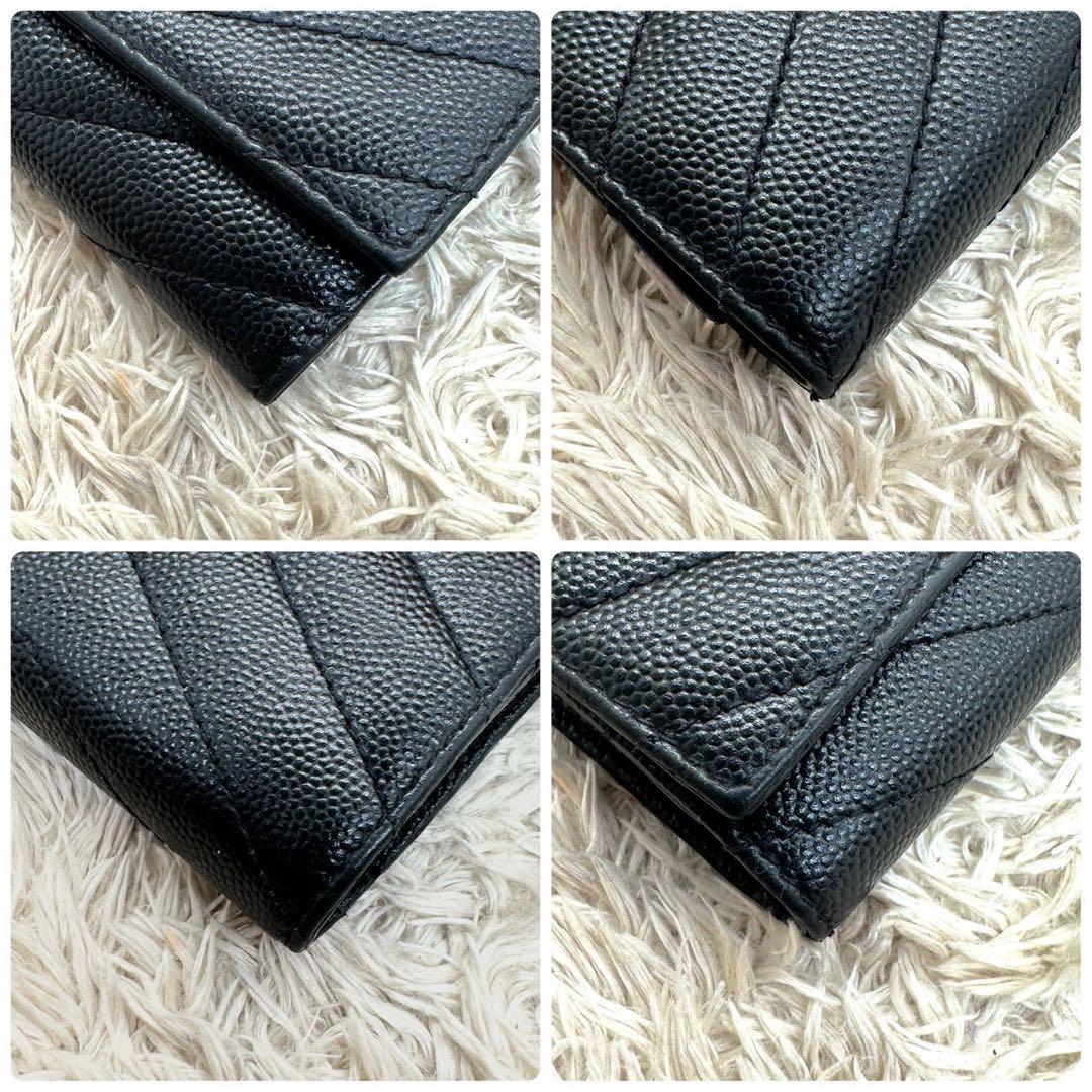 【美品】サンローラン キーケース 6連キーケース ブラック シルバーロゴ