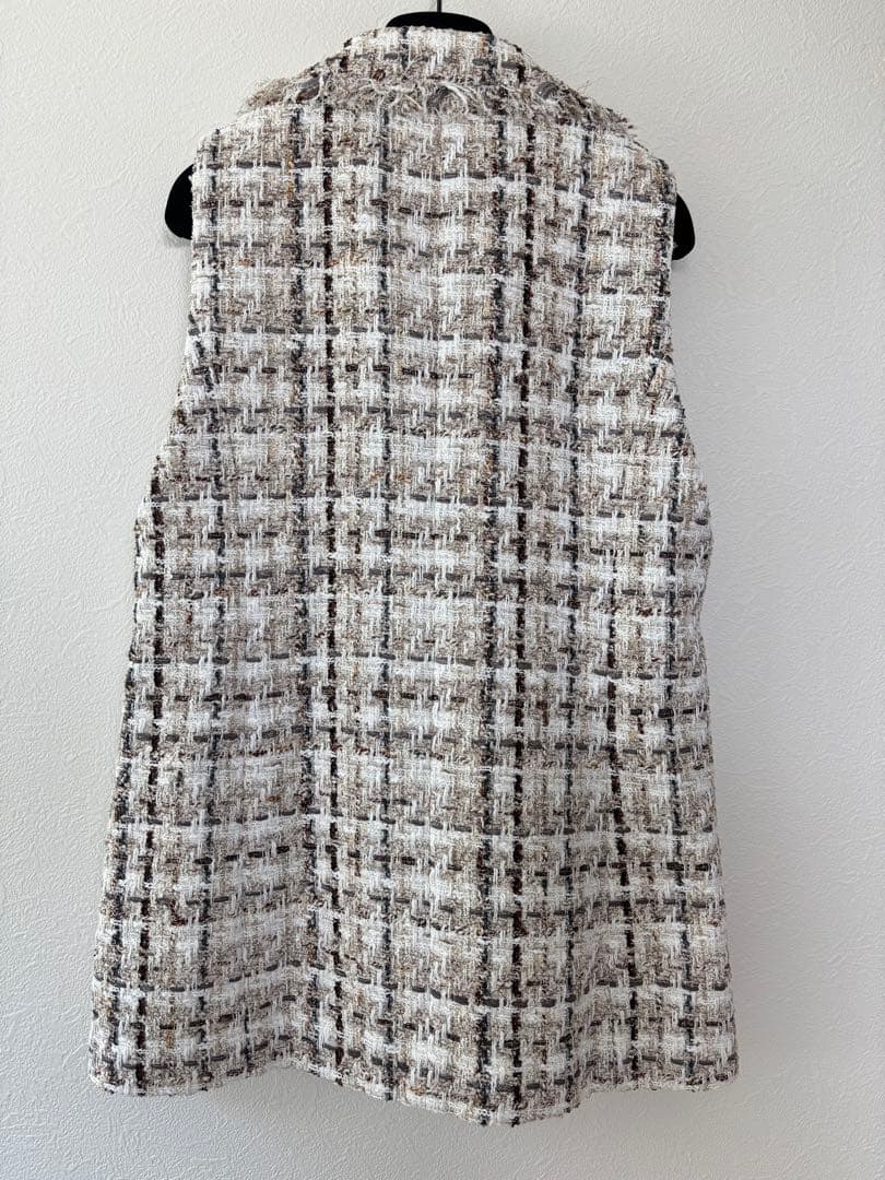 アナイ　ラメスラブツイードジレ　ツィードジレ　ベスト