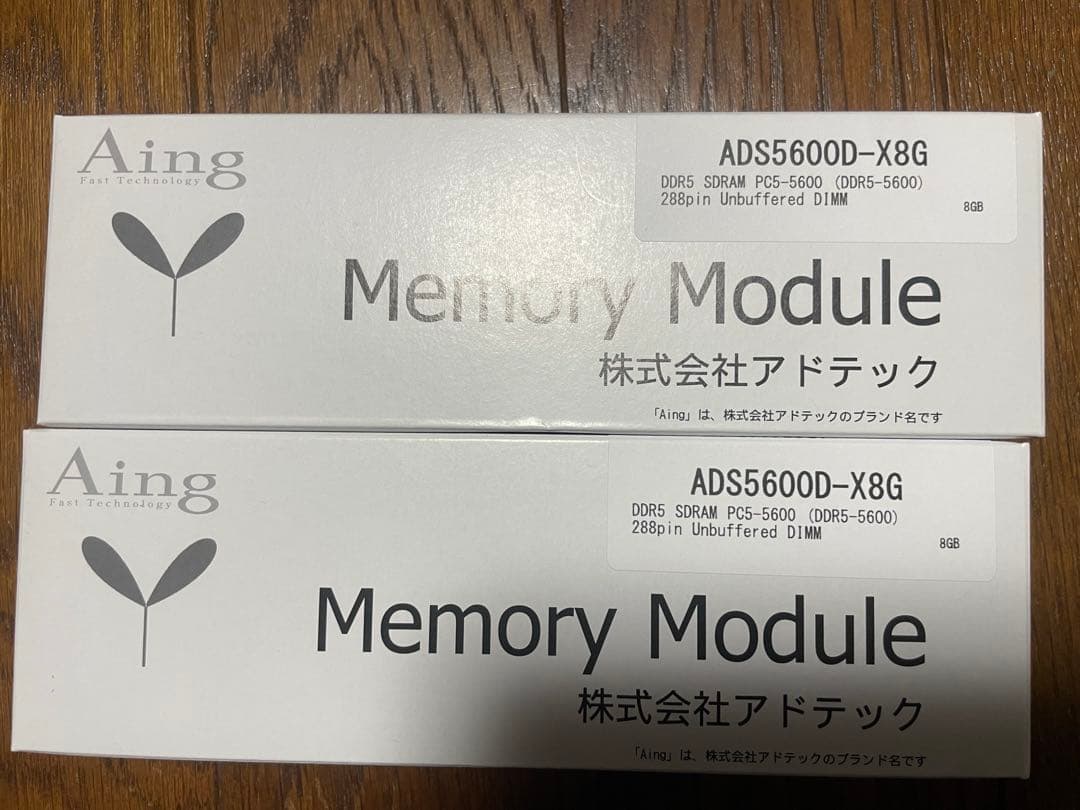 Y*i様 新品未開封DDR5 5600 アドテックメモリ8GB 2枚16GB