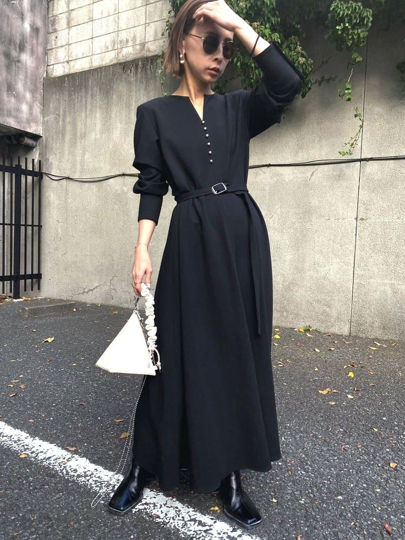 UNDRESSED BACK TUCK DRESS　AMERI vintage